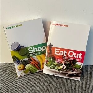 Weight Watchers guides EAT OUT and SHOP both from 2013 points plus values given